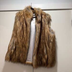 Fabulous Furs Brown Faux Fur Vest